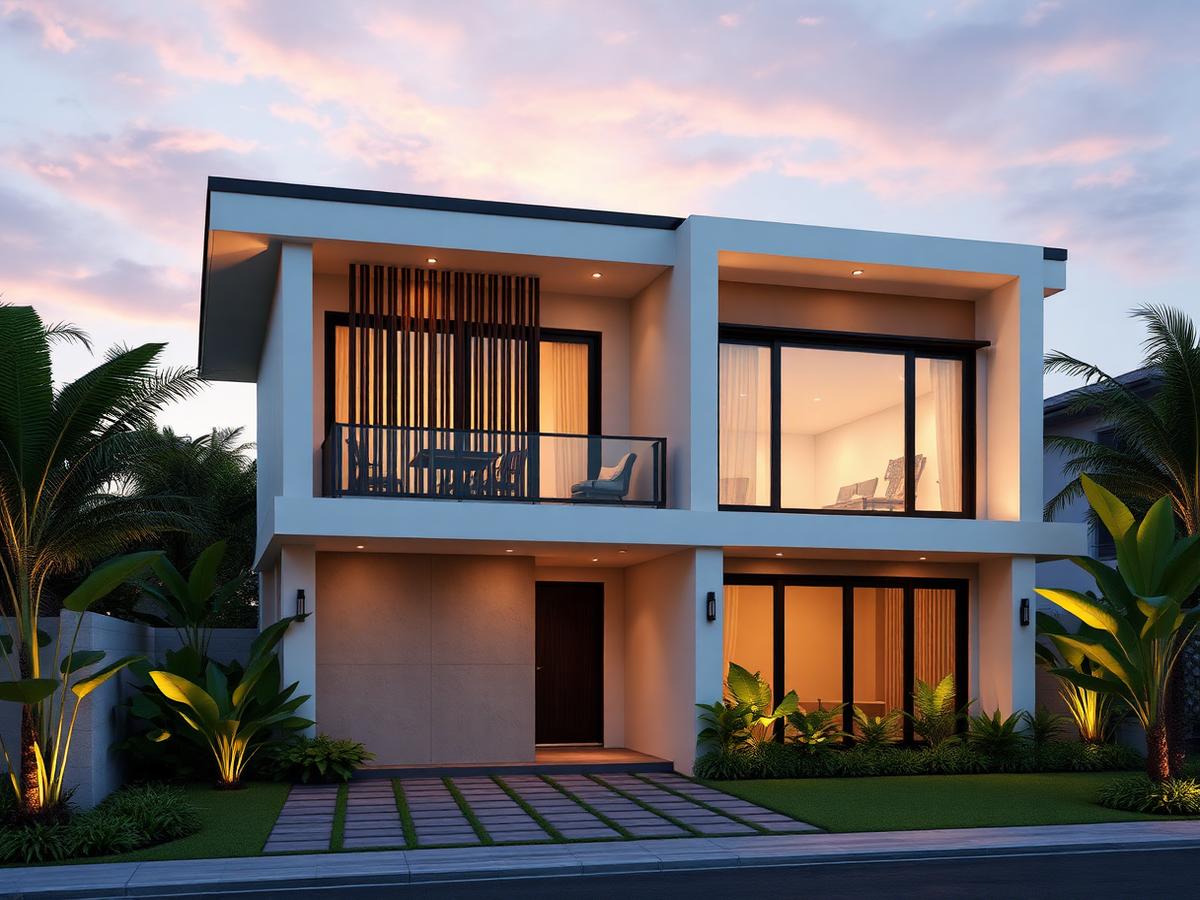 Rumah 2 Lantai Modern Minimalis — Bangun Rumah Baru di Bekasi, Jawa Barat