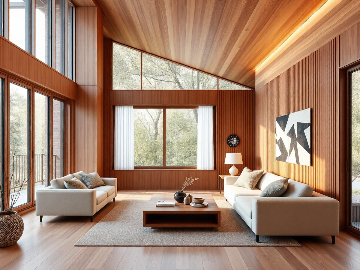 Ruang Keluarga Nuansa Kayu — Desain Interior di Jakarta Selatan